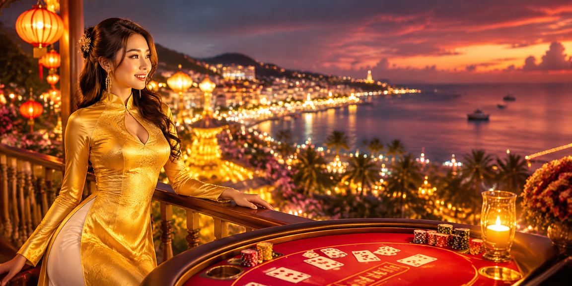 Người chơi Baccarat tại Phú Quốc trong trang phục áo dài tham gia casino trực tuyến